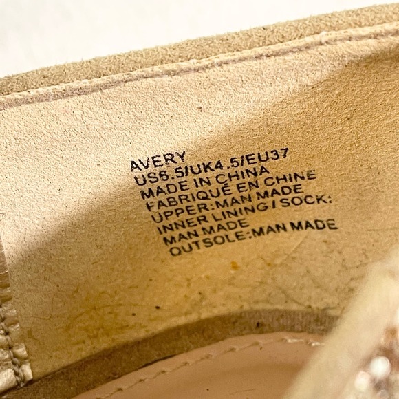 Shoedazzle Women's Avery Pointed Glitter Flat Pink Gold Ombre Loafers Size 6.5 - Picture 3 of 9